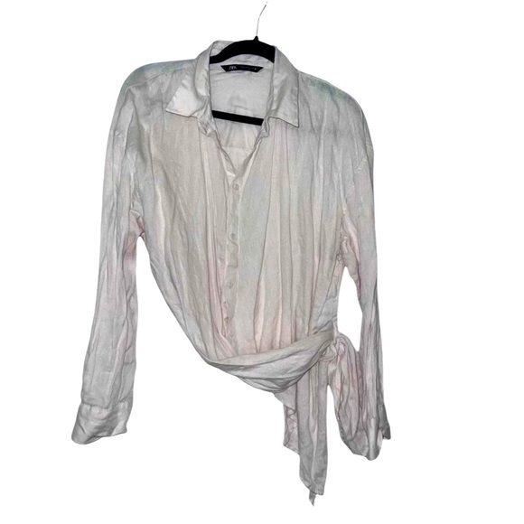 Zara White Button Down Shirt - Picture 1 of 16